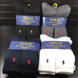 Polo ralph lauren  Mens classic sport socks size 10-13 4pk of 6pairs
